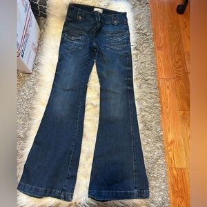 Dark wash Micro flare jeans